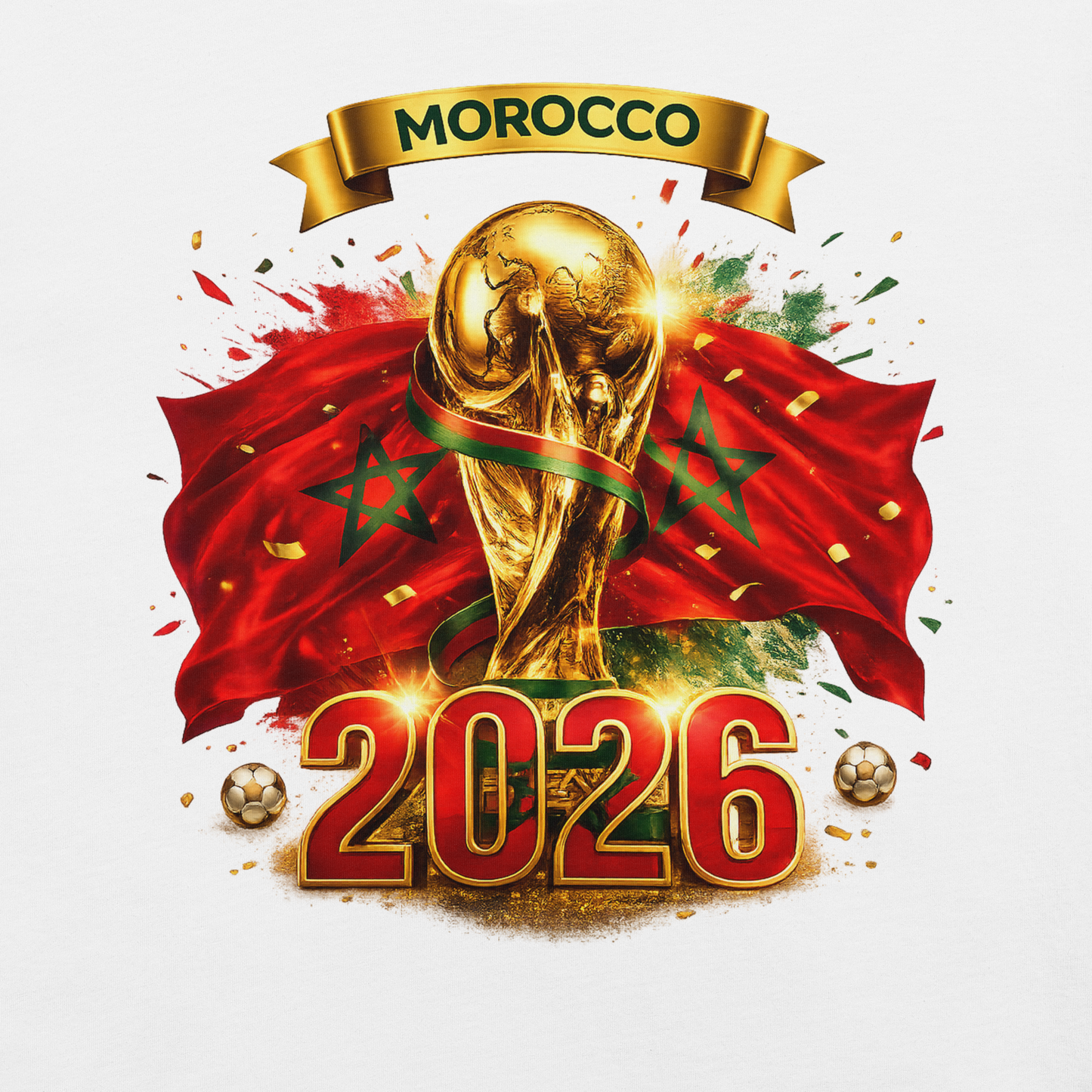 🇲🇦 MOROCCO 2026 – T-shirt Supporter